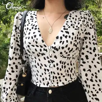 Celmia Fashion Women Blouse Elegant Long Sleeve Shirts Casual Retro Print Blouse Buttons Deep V neck Sexy Blusas Plus Size S-5XL
Celmia Fashion Women Blouse Elegant Long Sleeve Shirts Casual Retro Print Blouse Buttons Deep V neck Sexy Blusas Plus Size S-5XL