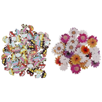 100Pcs Wooden Buttons Cartoon Car Shape Mix Color 2-Hole & 50Pcs 25Mm Daisy Flower Wooden 2-Holes Buttons
100Pcs Wooden Buttons Cartoon Car Shape Mix Color 2-Hole & 50Pcs 25Mm Daisy Flower Wooden 2-Holes Buttons