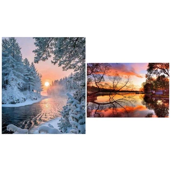 2 Set Diy Diamond Painting Circular Rhinestone Painting Home Decor - Sunset Scenery & Winter Pattern
2 Set Diy Diamond Painting Circular Rhinestone Painting Home Decor - Sunset Scenery & Winter Pattern