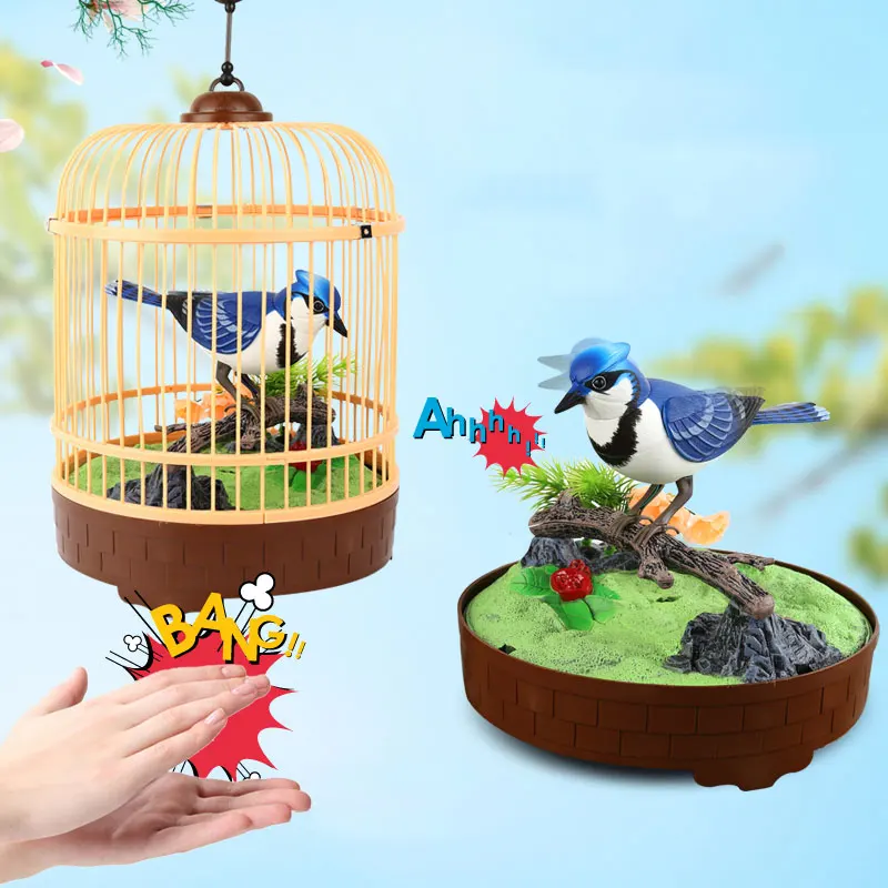 Electric Simulation Will Call Voice Control Sensor Children's Small Bird Cage Sparrow Toy 3-6 Years Creative Funny Gift
Electric Simulation Will Call Voice Control Sensor Children's Small Bird Cage Sparrow Toy 3-6 Years Creative Funny Gift