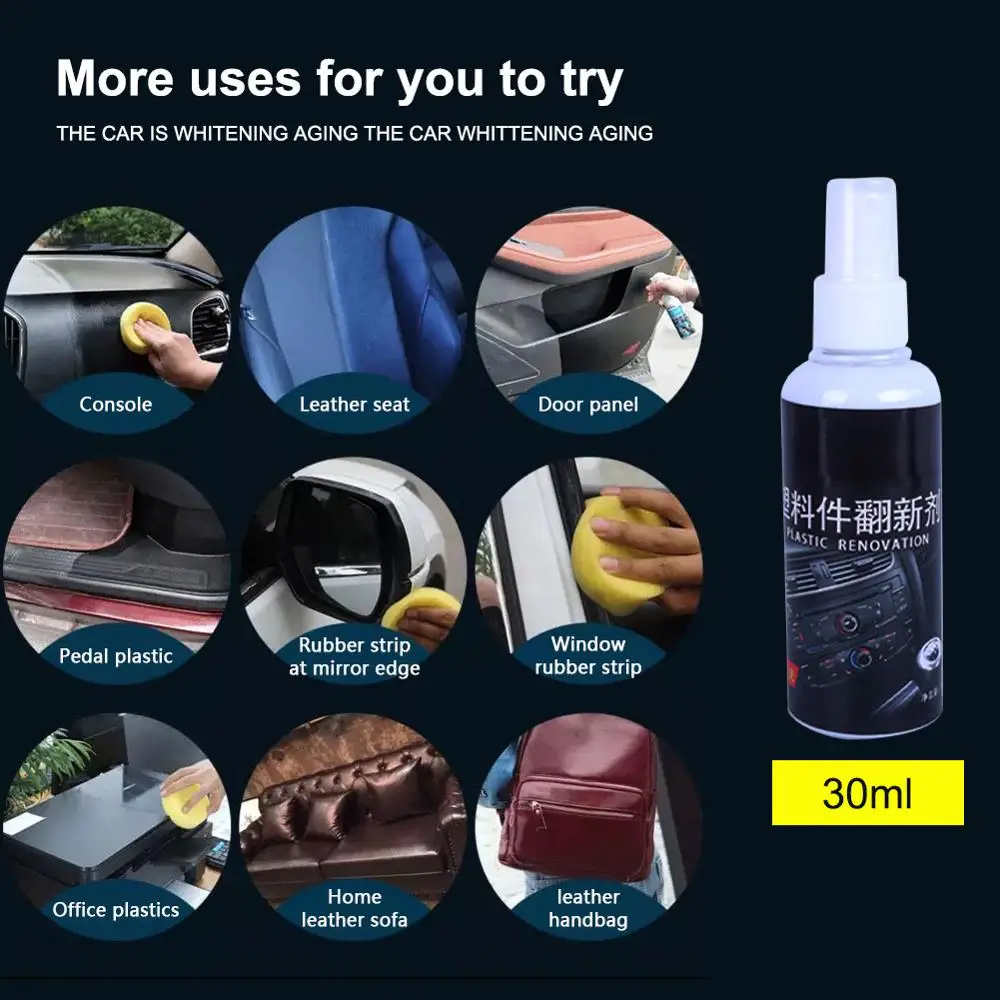 30ml Plastic Refurbishing Agent Car Home Plastic Parts Retreading Restore Agent Wax Instruments Panel Reducing Retreading Agent
30ml Plastic Refurbishing Agent Car Home Plastic Parts Retreading Restore Agent Wax Instruments Panel Reducing Retreading Agent