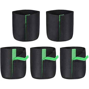 2 Gallon Grow Bags, Fabric Pots with Self-Adhesive Sides for Transplanting Garden Vegetables Potato Flower Plant 5Pcs
2 Gallon Grow Bags, Fabric Pots with Self-Adhesive Sides for Transplanting Garden Vegetables Potato Flower Plant 5Pcs