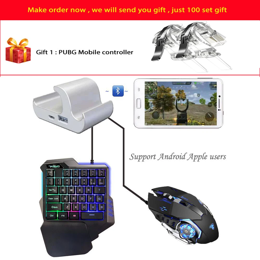 PUBG Mobile Gamepad Controller Gaming Keyboard Mouse Converter for All Shooting Game Apple Android Phone Ipad With Free Gift
PUBG Mobile Gamepad Controller Gaming Keyboard Mouse Converter for All Shooting Game Apple Android Phone Ipad With Free Gift