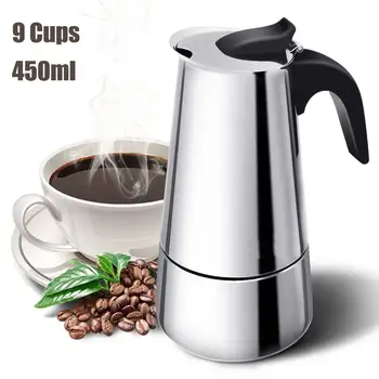Stainless Steel Mocha Coffee Pot Italian Coffee Maker Portable Coffee Kettle Kitchen Tools Stovetop Percolator Espresso Pot
Stainless Steel Mocha Coffee Pot Italian Coffee Maker Portable Coffee Kettle Kitchen Tools Stovetop Percolator Espresso Pot