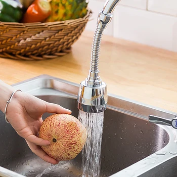 Adjustable Kitchen Faucet Kitchen Moveable Flexible Tap Head Shower Diffuser Rotatable Nozzle Booster Faucet Kitchen Accessories