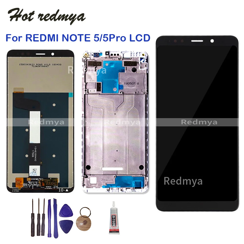 For Xiaomi Redmi Note 5 LCD Display With Frame For Redmi Note5 Pro Touch Screen Digitizer Assembly Replacement 5.99 Inch + Tools
For Xiaomi Redmi Note 5 LCD Display With Frame For Redmi Note5 Pro Touch Screen Digitizer Assembly Replacement 5.99 Inch + Tools