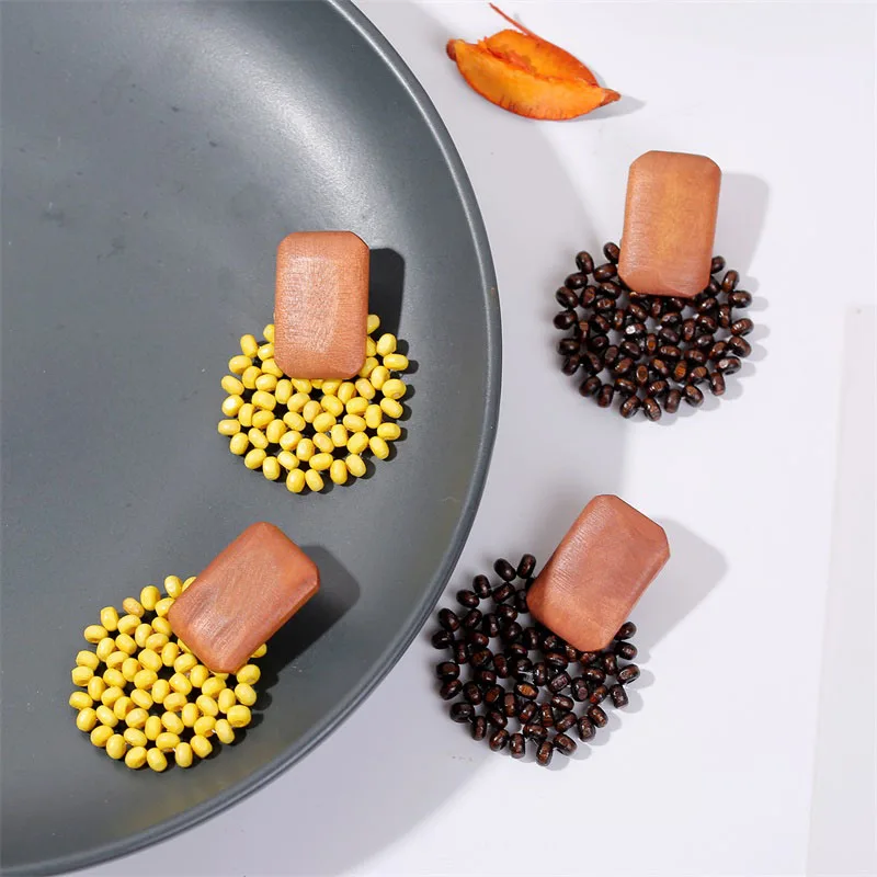 2019 Boho Handmade Yellow Wooden Weave Geometric Drop Earrings For Women Trendy Wood Statement Vintage Earring Fashion Jewelry
2019 Boho Handmade Yellow Wooden Weave Geometric Drop Earrings For Women Trendy Wood Statement Vintage Earring Fashion Jewelry