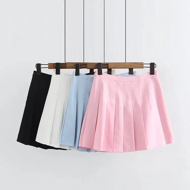 Fresh Lettered Embroidered Summer New Style Students High-waisted Anti-Exposure Pleated Skirt Skirt Short Skirt Women's 10260
Fresh Lettered Embroidered Summer New Style Students High-waisted Anti-Exposure Pleated Skirt Skirt Short Skirt Women's 10260