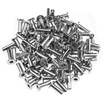 100 Pack Stainless Steel Protector Sleeves for 1/8inch Cable Railing Deck, Wood Posts, DIY Balustrade T316 Marine Grade
100 Pack Stainless Steel Protector Sleeves for 1/8inch Cable Railing Deck, Wood Posts, DIY Balustrade T316 Marine Grade