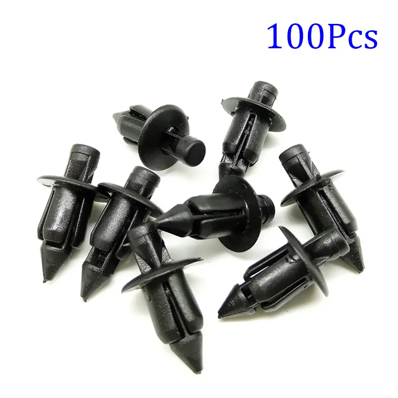 

100pcs Plastic Bicycle Fairing Rivet Setting Panel Fastener Clips For Honda For Car Fenders, Bumpers, Doors Or Other Automotive