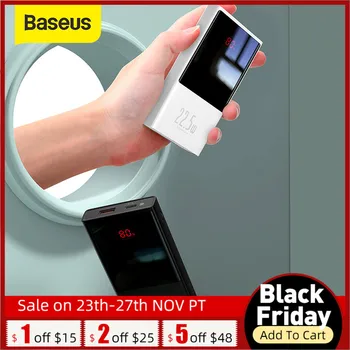 Baseus Mini Power Bank 10000/20000mAh Quick Charging Powerbank Digital Display Portable Battery Charger For Xiaomi iPhone
Baseus Mini Power Bank 10000/20000mAh Quick Charging Powerbank Digital Display Portable Battery Charger For Xiaomi iPhone
