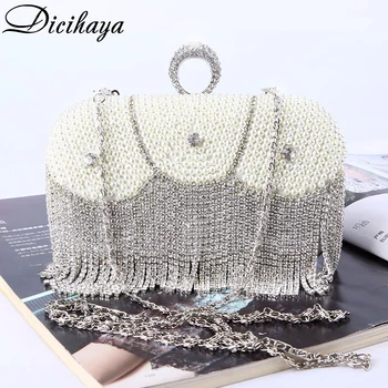 DICIHAYA Tassel Rhinestones Women Evening Bags Chain Shoulder Bag Lady Purse Handbags Diamonds Round Wedding Party Clutch Bags
DICIHAYA Tassel Rhinestones Women Evening Bags Chain Shoulder Bag Lady Purse Handbags Diamonds Round Wedding Party Clutch Bags