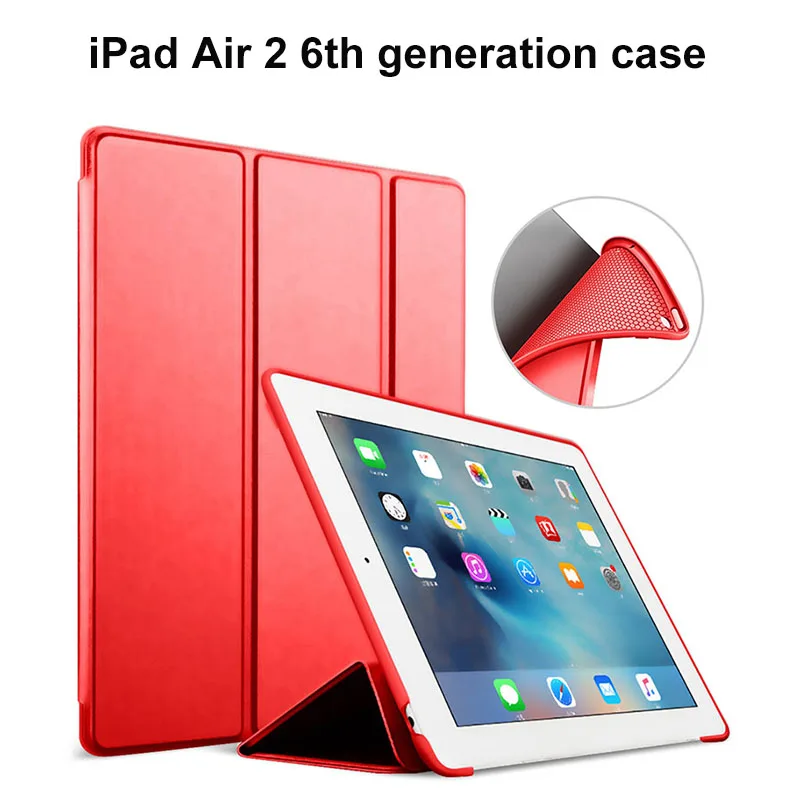 Soft Silicone Case PU Leather Smart Cover Case Compatible for iPad Air 2nd 6th Generation AS99
Soft Silicone Case PU Leather Smart Cover Case Compatible for iPad Air 2nd 6th Generation AS99