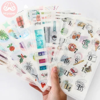 Mr.paper 24 Designs 4pcs/lot Based Sketchbook Deco Washi Stickers Scrapbooking Bullet Journal Popular Deco Plain Sheet Stickers 
Mr.paper 24 Designs 4pcs/lot Based Sketchbook Deco Washi Stickers Scrapbooking Bullet Journal Popular Deco Plain Sheet Stickers