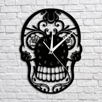 Skull Wall Clock Day of the Dead Sugar Mexican Skull Dia de Muertos Wall Clock Floral Candy Skull Decorative Hanging Wall Watch
Skull Wall Clock Day of the Dead Sugar Mexican Skull Dia de Muertos Wall Clock Floral Candy Skull Decorative Hanging Wall Watch