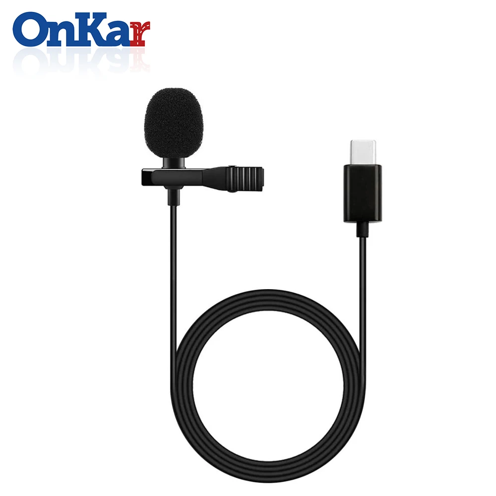 ONKAR Type-C Lavalier Lapel Microphone 1.5m Tie Clip-on Recording MIC For Huawei XiaoMi Android Type-C Interface Device
ONKAR Type-C Lavalier Lapel Microphone 1.5m Tie Clip-on Recording MIC For Huawei XiaoMi Android Type-C Interface Device