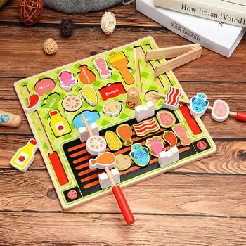 Kids Wooden Pretend Play Sets Kitchen toys Barbecue toys Fruit supermarket Kit Kitchen role toy
Kids Wooden Pretend Play Sets Kitchen toys Barbecue toys Fruit supermarket Kit Kitchen role toy