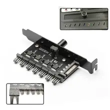 12V 4Pin 3Pin Speed Controller Knob 1 To 3 8 Way Universal Computer Regulator PC Case Cooling Fan Hub Easy Install Practical
12V 4Pin 3Pin Speed Controller Knob 1 To 3 8 Way Universal Computer Regulator PC Case Cooling Fan Hub Easy Install Practical