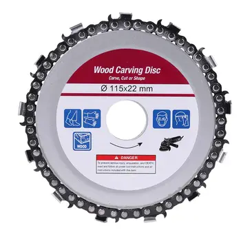 4.5 4.5 inch Grinder Chain Disc Wood Carving Disc Circular Saw Blade and Chain 22 Tooth Fine Shaping Disc for 4-1/2 inch Angle
4.5 4.5 inch Grinder Chain Disc Wood Carving Disc Circular Saw Blade and Chain 22 Tooth Fine Shaping Disc for 4-1/2 inch Angle