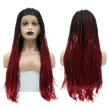 Full Lace Braided Wigs with Baby Hair Blonde/Red Box Braid Synthetic Lace Front Wig for White Women Hand Twisted Wig Cosplay 26“ 
Full Lace Braided Wigs with Baby Hair Blonde/Red Box Braid Synthetic Lace Front Wig for White Women Hand Twisted Wig Cosplay 26“