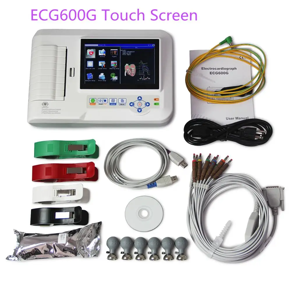 Touch Screen 6-Channel Electrocardiograph 12-lead ECG/EKG Machine+PC Software,+ Printer CONTEC Newest
Touch Screen 6-Channel Electrocardiograph 12-lead ECG/EKG Machine+PC Software,+ Printer CONTEC Newest