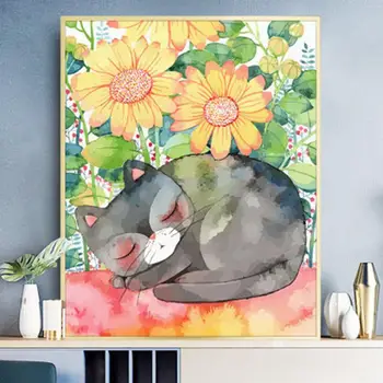 Unframe Color Cat Animals Diy Painting By Numbers Kit Modern Wall Art Picture Acrylic Paint By Numbers For Gift 40x50cm 
Unframe Color Cat Animals Diy Painting By Numbers Kit Modern Wall Art Picture Acrylic Paint By Numbers For Gift 40x50cm