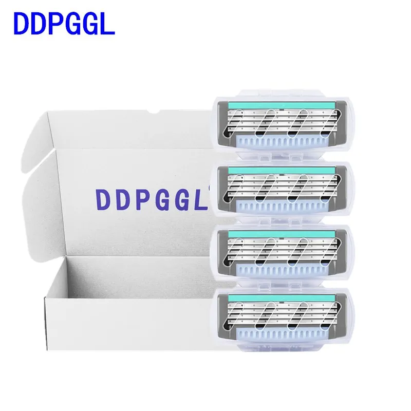 DDPGGL 4pcs/lot Men 4 Layers Shaver Razor Blades Beard Body Hair Remover Men High Quality Steel Shaving Razor Cartridge
DDPGGL 4pcs/lot Men 4 Layers Shaver Razor Blades Beard Body Hair Remover Men High Quality Steel Shaving Razor Cartridge