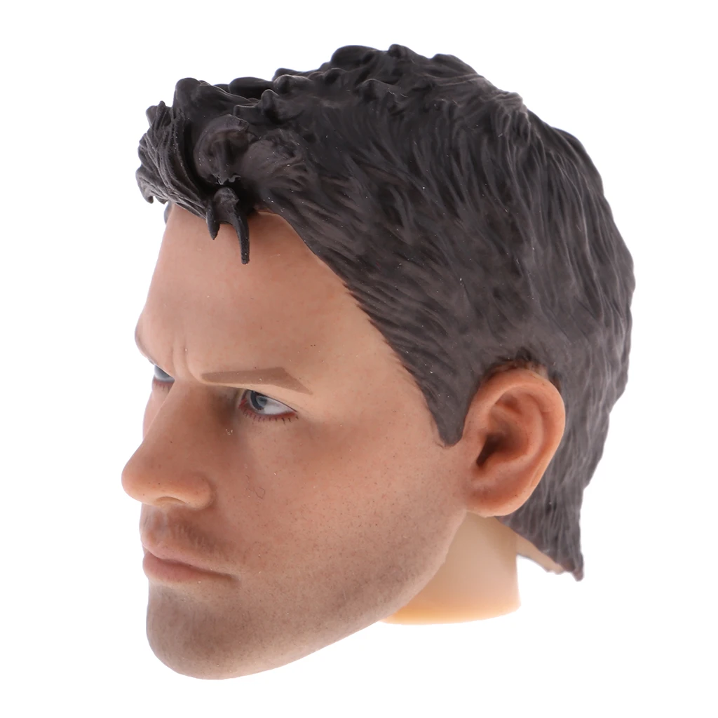 1/6 Scale Male Body Head Sculpt with Black Hair Doll Head Sculpture for 12 inch Action Figure DIY Body Parts 1/6 Scale Male Body Head Sculpt with Black Hair Doll Head Sculpture for 12 inch Action Figure DIY Body Parts