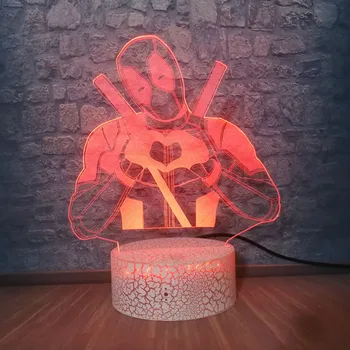 Marvel Deadpool Action Figure 3d Led Night Light Touch Table Lamp 7 Colors Changing Desk Lamp Room Decor Child Kid Nightlight
Marvel Deadpool Action Figure 3d Led Night Light Touch Table Lamp 7 Colors Changing Desk Lamp Room Decor Child Kid Nightlight