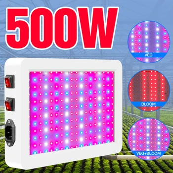 

Grow Light LED Full Spectrum Phyto Lamp 300W 500W Indoor Plant Growth Light LED Seedling Fito Lamps LED Hydroponics Lampada 220V
