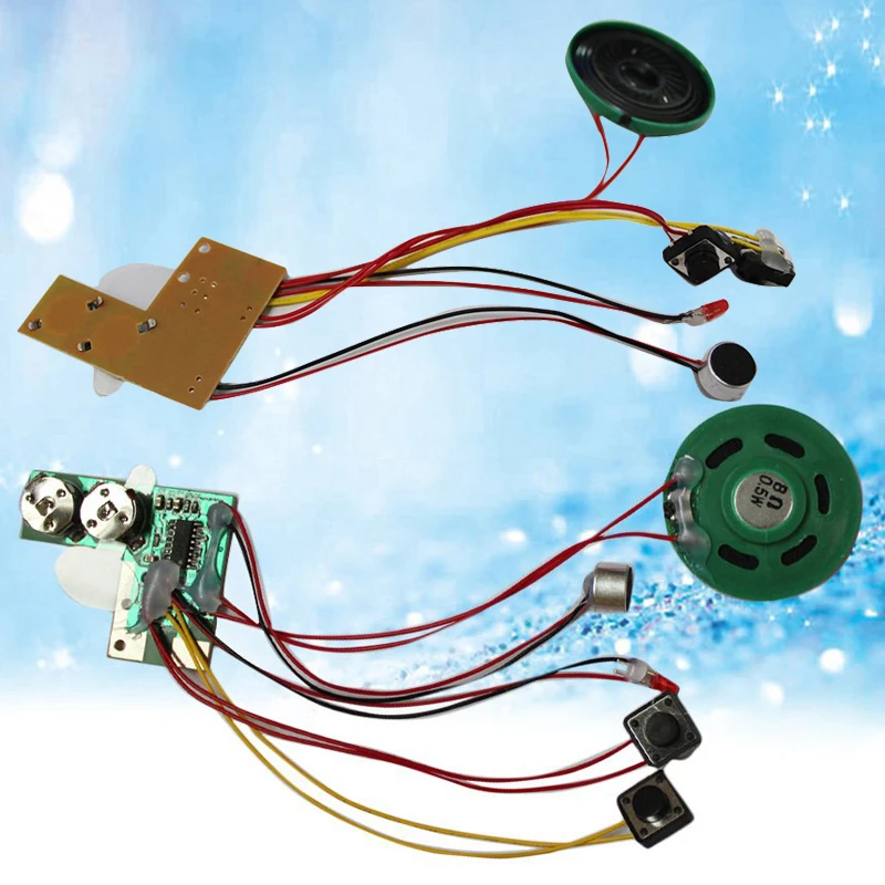 Plastic Metal Voice 10s Recordable Module for Greeting Birthday Card Gift Music Sound Talk Chip or other similar projects | Электроника