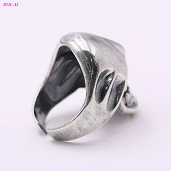 BOCAI S925 Sterling Silver men's rings creative personality exaggeration skull man made antique ring Thai silver jewelry
BOCAI S925 Sterling Silver men's rings creative personality exaggeration skull man made antique ring Thai silver jewelry