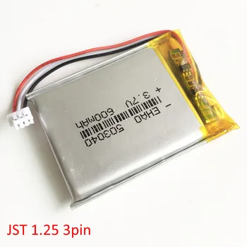 3.7V 600mAh Rechargeable battery 503040 with JST 1.25mm 3 pin connector Lithium Polymer Battery For Mp3 DVD Camera GPS bluetooth
3.7V 600mAh Rechargeable battery 503040 with JST 1.25mm 3 pin connector Lithium Polymer Battery For Mp3 DVD Camera GPS bluetooth