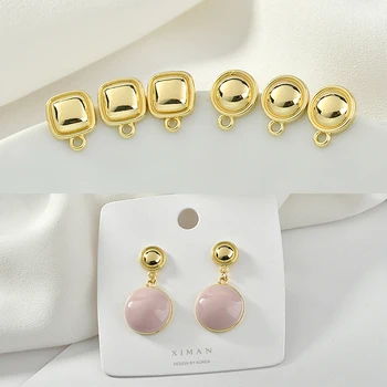 Simple and Versatile round Square Silver Needle Ear Stud DIY Ear Rings Accessories Material 6pcs
Simple and Versatile round Square Silver Needle Ear Stud DIY Ear Rings Accessories Material 6pcs