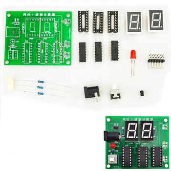 DIY electronic kit Two-digit decimal counter Welding kit CD4518 for Project-based teaching
DIY electronic kit Two-digit decimal counter Welding kit CD4518 for Project-based teaching