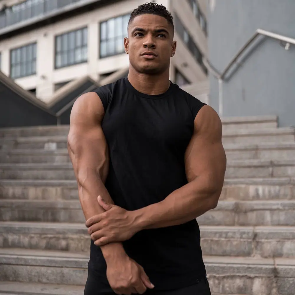 Gym Tank Top Men's Fitness Workout Sleeveless Shirt