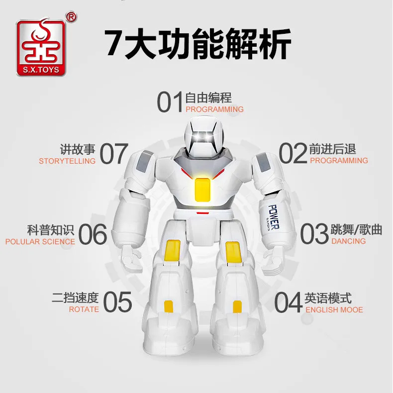 Boy Gift CHILDREN'S Toy Smart Programming Remote Control Robot Remote Control Smart Robot Toy
