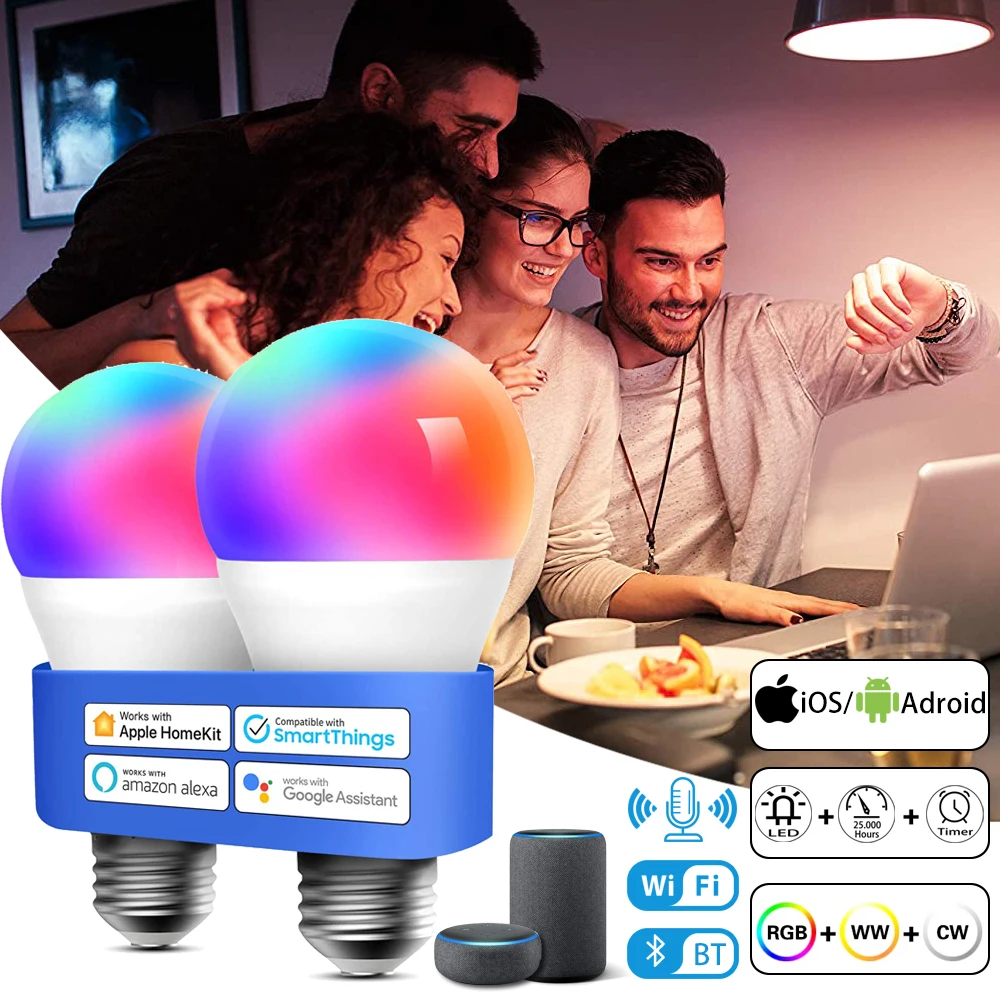 E27 B22 16 Color Magic Smart Bombillas LED Lamp Holiday Dimmable Stage Night Light + 24key IR Remote Control Color Changing Bulb
E27 B22 16 Color Magic Smart Bombillas LED Lamp Holiday Dimmable Stage Night Light + 24key IR Remote Control Color Changing Bulb
