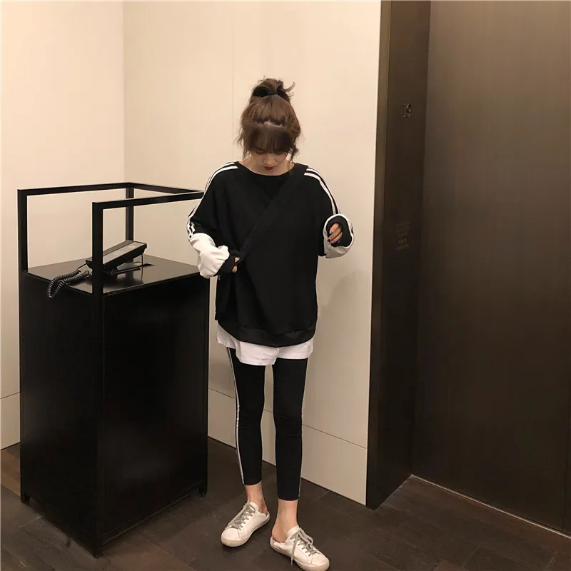 YOSO Two-piece set Women Korean style autumn and winter new raglan sleeves color long sleeve sweater + side 3 pull leggings
YOSO Two-piece set Women Korean style autumn and winter new raglan sleeves color long sleeve sweater + side 3 pull leggings