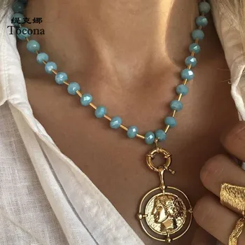 Tocona Punk Coin Pendant Neckalce for Women Charm Bead Gold Color Alloy Metal Chain Choker Necklace Party Jewelry Gift 15325
Tocona Punk Coin Pendant Neckalce for Women Charm Bead Gold Color Alloy Metal Chain Choker Necklace Party Jewelry Gift 15325