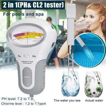2 In 1 PH CL2 Chlorine Tester Water Quality PH & Chlorine PC-101 Level Portable Digital PH Meter Pool Spa Analytical Instrument
2 In 1 PH CL2 Chlorine Tester Water Quality PH & Chlorine PC-101 Level Portable Digital PH Meter Pool Spa Analytical Instrument