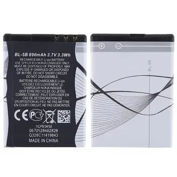 BL-5B 3.7V 890mAh Phone Built-in Rechargeable Li-ion Replacement Battery with Battery Cells PTC Protection Fit for Nokia 3220
BL-5B 3.7V 890mAh Phone Built-in Rechargeable Li-ion Replacement Battery with Battery Cells PTC Protection Fit for Nokia 3220