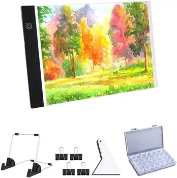 Diamond Painting Tool A4 LED Light Pad, Pen, Plastic Tray, Diamond Painting Roller, Stand Holder and Diamond Embroidery Box for
Diamond Painting Tool A4 LED Light Pad, Pen, Plastic Tray, Diamond Painting Roller, Stand Holder and Diamond Embroidery Box for