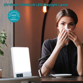23W LEDs Daylight Light with Timer Function Dimmable 10000lm Bright Lamp 6000k White & Blue Light for Winter Home Office
23W LEDs Daylight Light with Timer Function Dimmable 10000lm Bright Lamp 6000k White & Blue Light for Winter Home Office