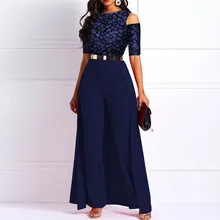 Blue Long Jumpsuit Women Overalls Sexy Off Shoulder Office Ladies Party Long Tail Design Fashion Wide Leg Summer Jumpsuits 2021
Blue Long Jumpsuit Women Overalls Sexy Off Shoulder Office Ladies Party Long Tail Design Fashion Wide Leg Summer Jumpsuits 2021