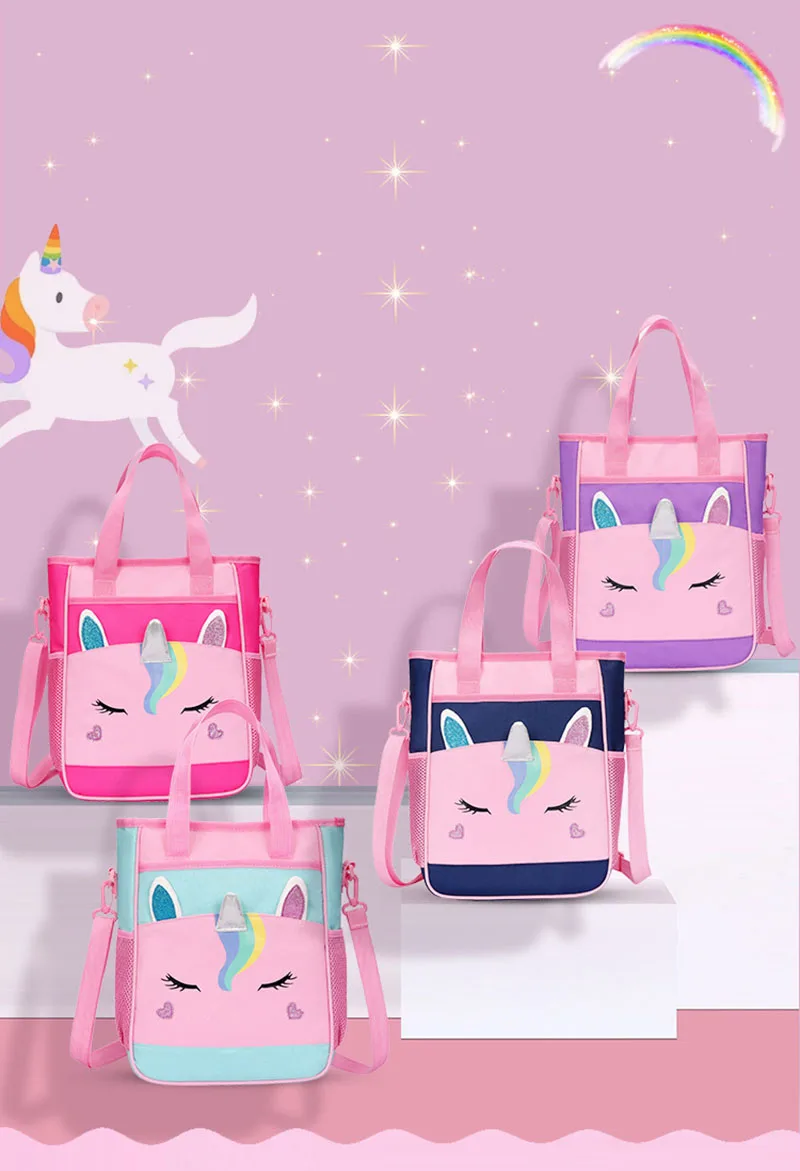Unicorn Lovely School Tote Bag For Girls Unicorn Lovely School Tote Bag For Girls