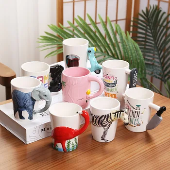 Creative Coffee Cups Animal Mug 3D Cartoon Ceramic Mugs Tea Milk Cup with Handle Flamingo Mug Novelty Gifts Tazas De Cafe R2030
Creative Coffee Cups Animal Mug 3D Cartoon Ceramic Mugs Tea Milk Cup with Handle Flamingo Mug Novelty Gifts Tazas De Cafe R2030