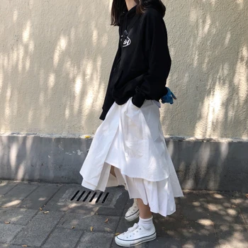 Irregular Solid College Wind Preppy Style Simple Classic All Match 2020 Summer Casual Street Basic Female Women Skirts