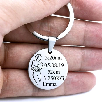 Custom Newborn Keepsake Keyring Engraved Baby Name Birth Date Keychain Mom Gift Child Commemorative Gift Key Chain Dropshipping
Custom Newborn Keepsake Keyring Engraved Baby Name Birth Date Keychain Mom Gift Child Commemorative Gift Key Chain Dropshipping