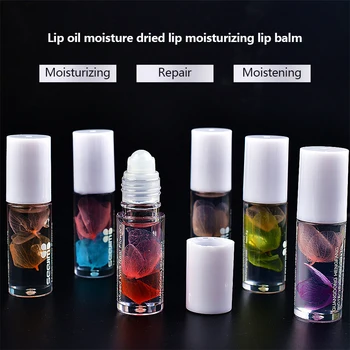 Lip Blam Crystal Lipstick Lips Nutritious Lip Oil Clear Roller Ball Dried Flowers Lip Essence Moisturizing Shiny Lip Gloss TSLM1 
Lip Blam Crystal Lipstick Lips Nutritious Lip Oil Clear Roller Ball Dried Flowers Lip Essence Moisturizing Shiny Lip Gloss TSLM1